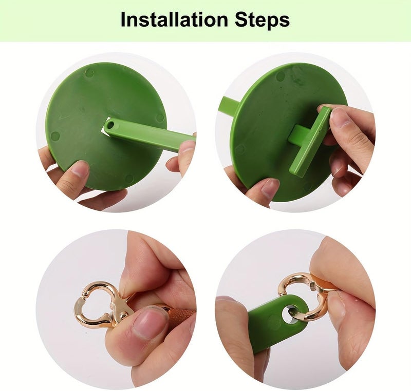 Dasonwin Portable Yarn Holder,Travel Yarn Holder,Wrist Yarn Holder for Crocheting, Green Plastic Yarn Holder,Knitting Supplies Gift for Craft Lovers. (Green) - Image 4